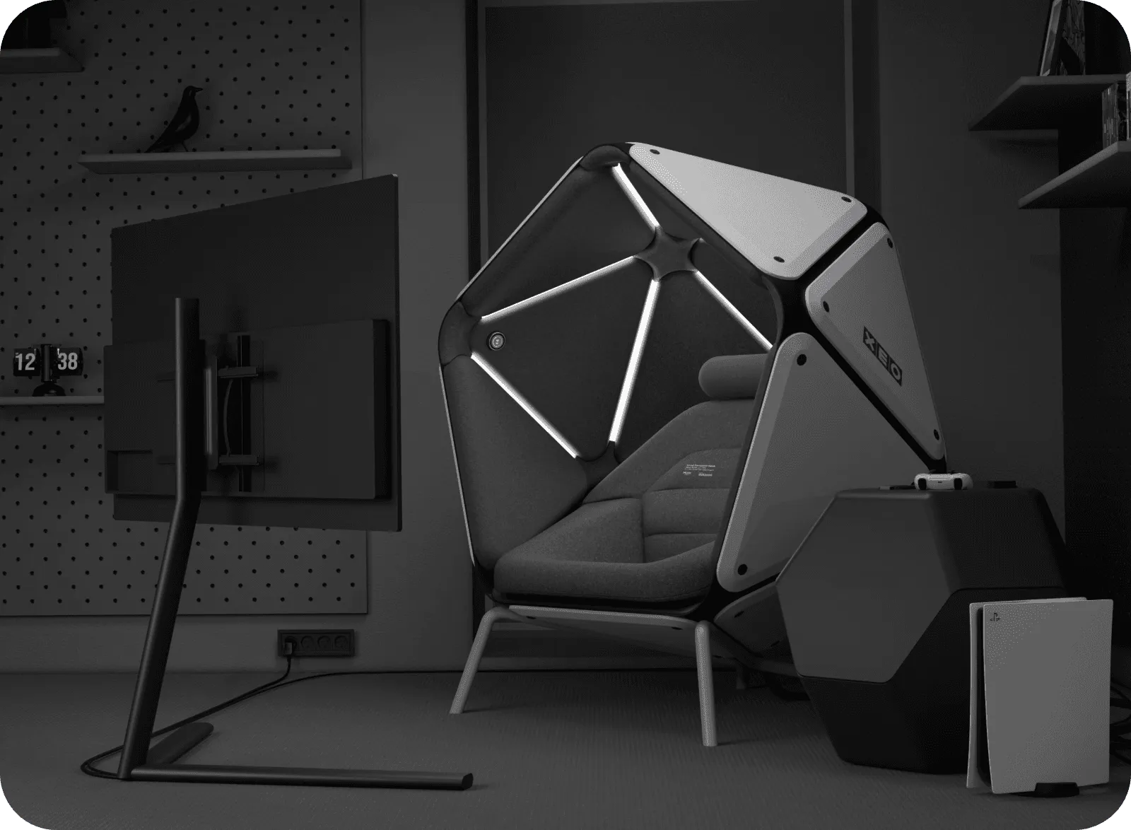 XEO Pod's advanced connectivity suite effortlessly **integrates with TVs, gaming consoles, and VR devices**. In just one square meter, it transforms your space into a hub of infinite possibilities—seamlessly blending compact design with expansive functionality.